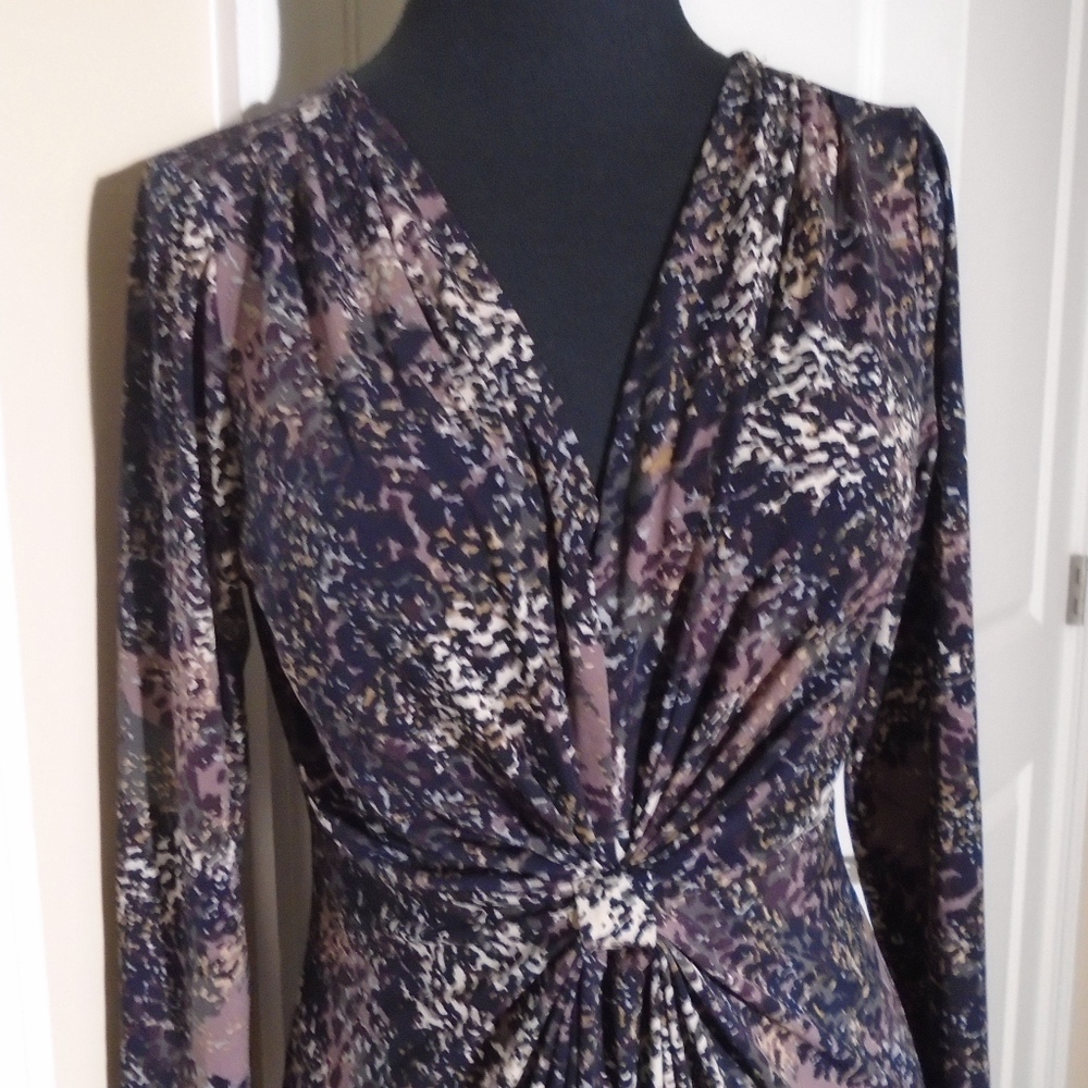 ANN TAYLOR Twist Front 3/4 Sleeve Jersey Dress XS